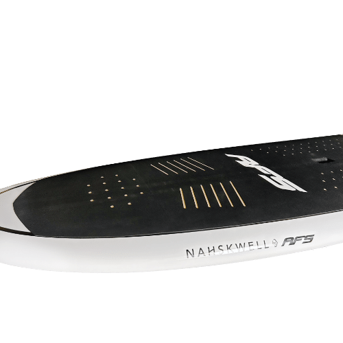 Paddle board with black and white pattern