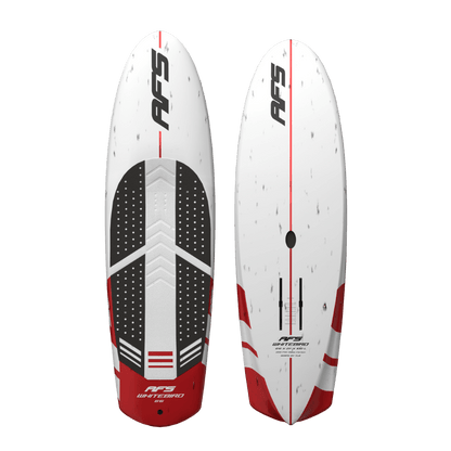 Custom white and red foil board with afs logo