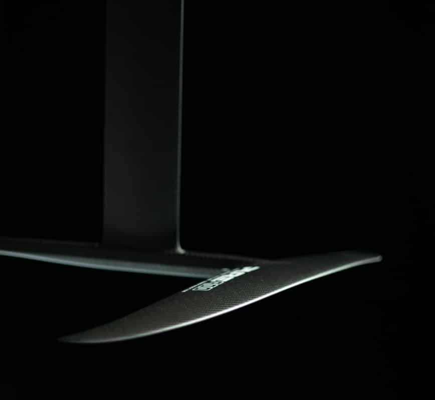Black and white photograph of a black and white table