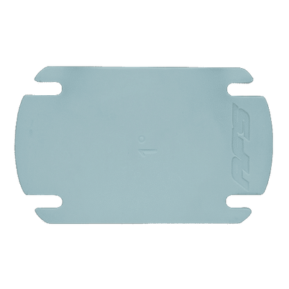 Blue plastic plate on white background