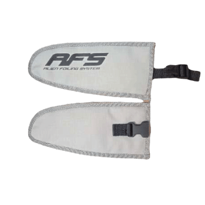 A pair of paddles with "afs" engraved on them