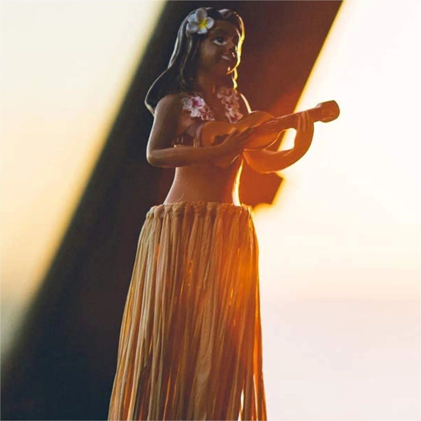 Devoted hawaiian hula dashboard girl