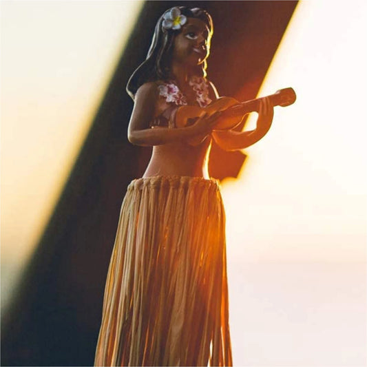 Devoted hawaiian hula dashboard girl