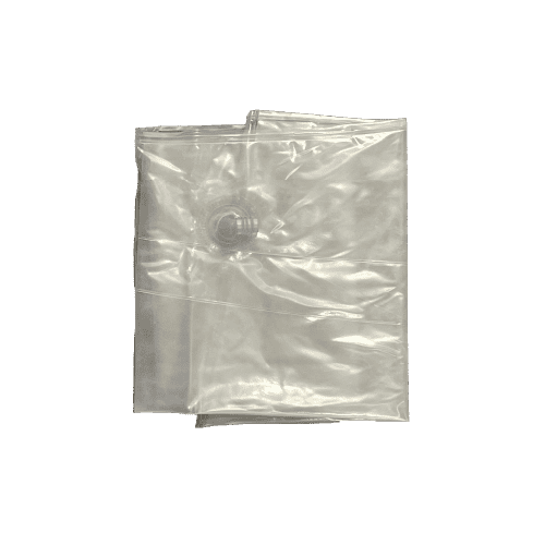 Transparent plastic bag with zipper
